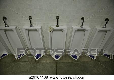 Stock Photo - Row of urinals. Fotosearch