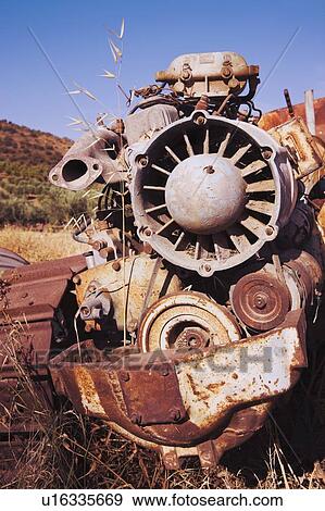 Rusting farm machine abandoned in field View Large Photo Image Stock Photo - Rusting farm machine abandoned in field. Fotosearch