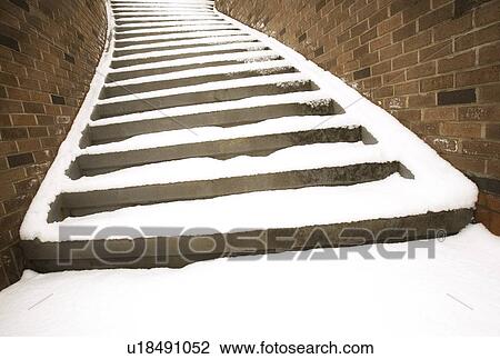 Snowy steps View Large Photo Image Stock Image - Snowy steps. Fotosearch