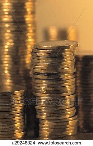 Stacks of loonies View Large Photo Image Picture - Stacks of loonies. Fotosearch
