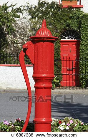 Stock Photo - Stradbally, Co Waterford, Ireland; Old water pump. Fotosearch
