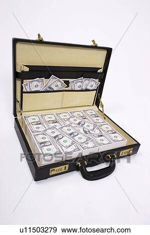 Stock Photo - Suitcase full of money. Fotosearch