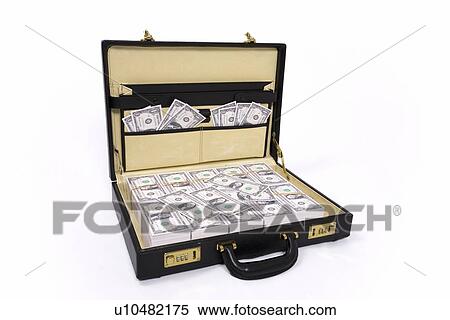 Stock Photography - Suitcase full of money. Fotosearch