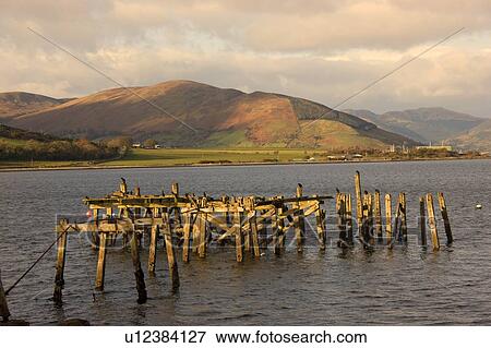 Stock Photo - Tidal estuary, Rothesay, Isle of Bute, Scotland. Fotosearch