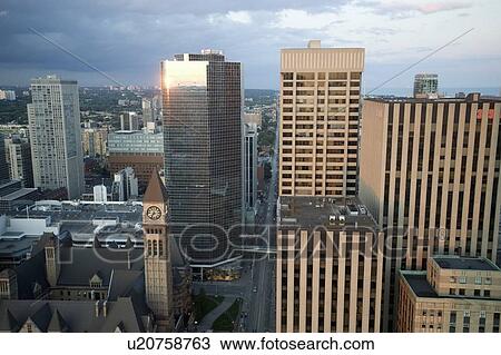 Toronto, Ontario, Canada; City view of skyscrapers and Old City Hall View Large Photo Image Stock Image - Toronto, Ontario, Canada; City view of skyscrapers and Old City Hall. Fotosearch