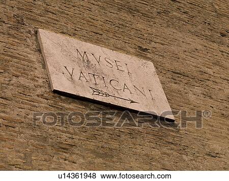 Vatican Museums sign, Rome, Italy View Large Photo Image Stock Photo - Vatican Museums sign, Rome, Italy . Fotosearch