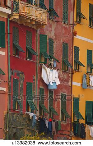 View of apartment buildings and street in Vernazza Cinque Terre Italy View Large Photo Image Stock Photo - View of apartment buildings and street in Vernazza Cinque Terre Italy. Fotosearch