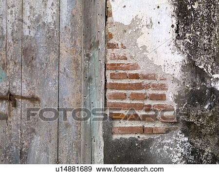 Stock Photo - Weathered brick wall. Fotosearch