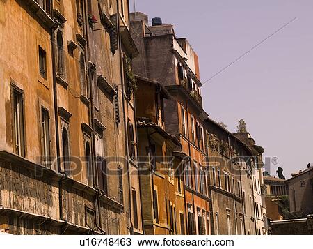 Stock Image - Weathered buildings, Rome, Italy . Fotosearch