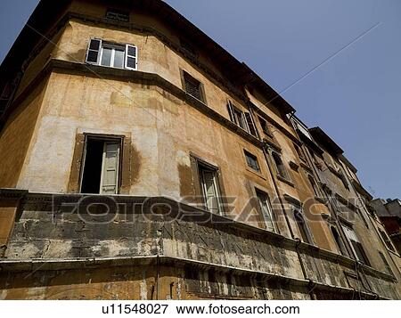 Stock Photo - Weathered buildings, Rome, Italy . Fotosearch