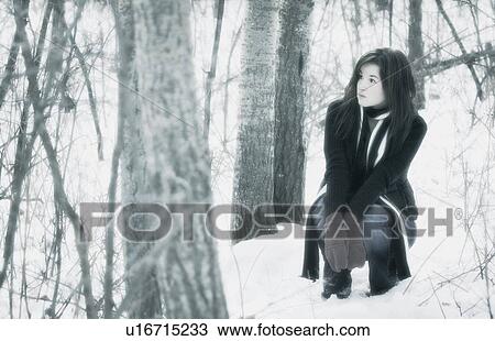 Woman in a forest View Large Photo Image Stock Image - Woman in a forest. Fotosearch