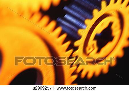 Stock Image - Working gears. Fotosearch