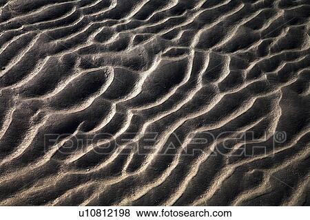 Stock Photo - Zanzibar, Tanzania, Africa; Patterns in the sand. Fotosearch
