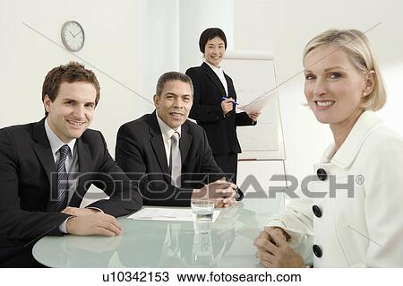 Stock Image - A group business portrait. Fotosearch