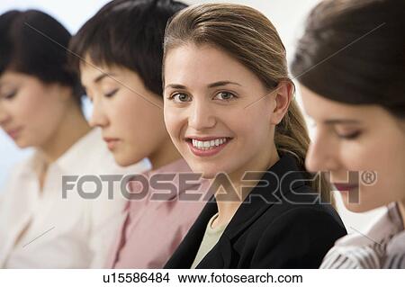 Picture - A line of young professionals. Fotosearch