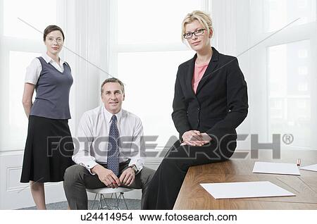 Picture - A portrait of three businesspeople. Fotosearch
