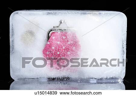 a purse frozen in ice View Large Photo Image Stock Photo - a purse frozen in ice. Fotosearch
