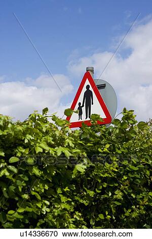 Adult child warning road sign View Large Photo Image Stock Image - Adult child warning road sign. Fotosearch