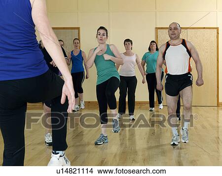 aerobic exercise at gym View Large Photo Image Picture - aerobic exercise at gym. Fotosearch