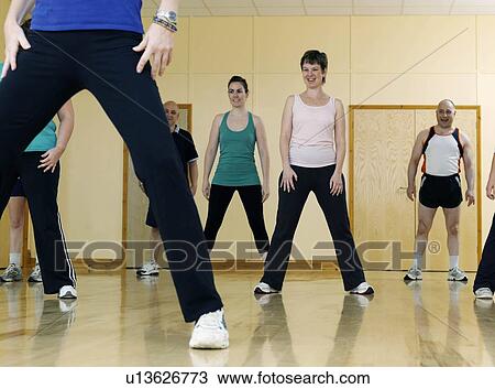 aerobic exercise at gym View Large Photo Image Stock Image - aerobic exercise at gym. Fotosearch