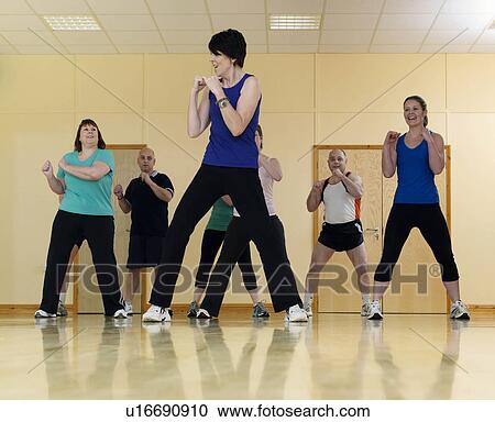 aerobic exercise at gym View Large Photo Image Stock Image - aerobic exercise at gym. Fotosearch