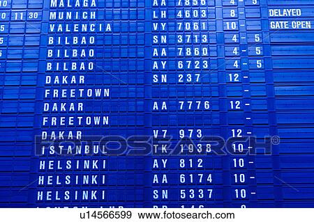 Airport information board View Large Photo Image Stock Photo - Airport information board. Fotosearch