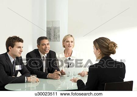 An interview in front of a panel View Large Photo Image Stock Image - An interview in front of a panel. Fotosearch