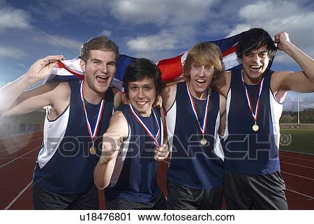 athletes celebrating View Large Photo Image Stock Image - athletes celebrating. Fotosearch
