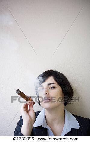 businesswoman smoking cigar View Large Photo Image Stock Photograph - businesswoman smoking cigar. Fotosearch
