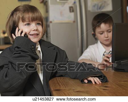 children dressed as business people View Large Photo Image Stock Photo - children dressed as business people. Fotosearch