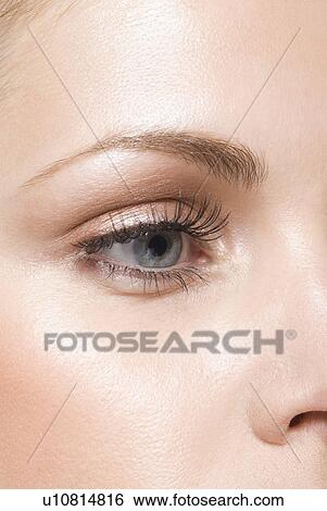 close up of female eye View Large Photo Image Stock Photograph - close up of female eye. Fotosearch