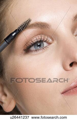 Stock Photo - close up of female eye with makeup. Fotosearch