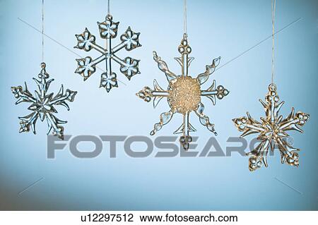 Crystal snowflake Christmas ornaments View Large Photo Image Stock Image - Crystal snowflake Christmas ornaments. Fotosearch