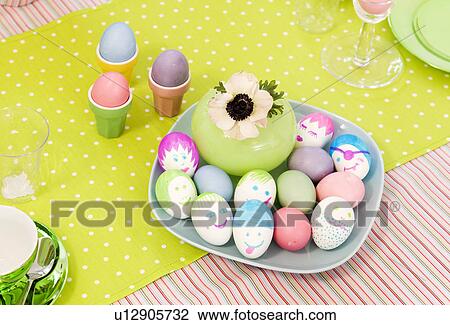 easter eggs with amusing decoration View Large Photo Image Stock Image - easter eggs with amusing decoration. Fotosearch