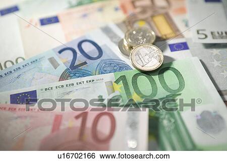 Euro currency and coins View Large Photo Image Stock Photograph - Euro currency and coins. Fotosearch