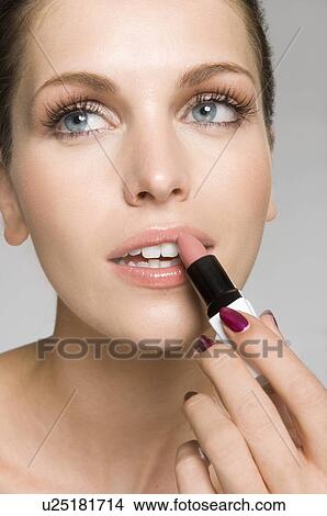 female beauty with lipstick make up View Large Photo Image Picture - female beauty with lipstick make up. Fotosearch