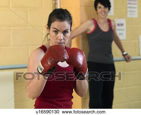 female boxing exercise at gym View Large Photo Image Stock Image - female boxing exercise at gym. Fotosearch