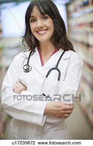 Female Doctor smiling View Large Photo Image Stock Image - Female Doctor smiling. Fotosearch