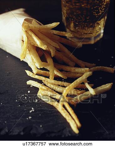 Food - french fries and beer View Large Photo Image Stock Photo - Food - french fries and beer. Fotosearch