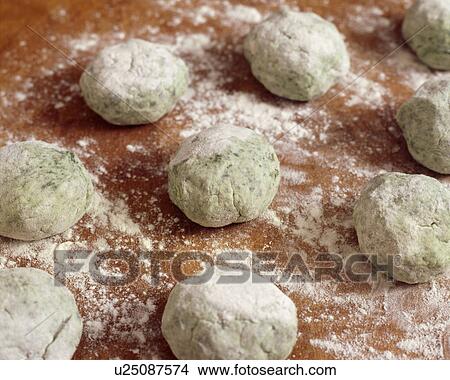 Food - spinach gnocchi in preparation View Large Photo Image Picture - Food - spinach gnocchi in preparation. Fotosearch