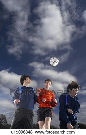 footballer winning header View Large Photo Image Stock Photo - footballer winning header. Fotosearch