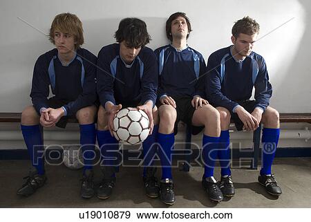 footballers in a changing room View Large Photo Image Stock Photo - footballers in a changing room. Fotosearch