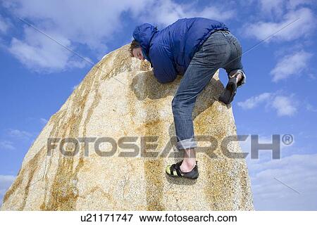 free climbing descending from peak View Large Photo Image Stock Photo - free climbing descending from peak. Fotosearch