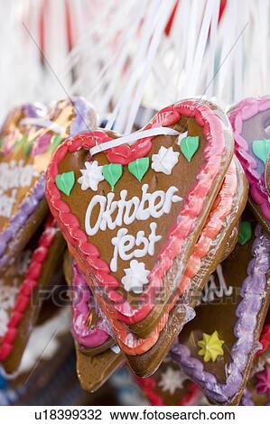 german lebkuchen hearts oktoberfest View Large Photo Image Stock Image - german lebkuchen hearts oktoberfest. Fotosearch