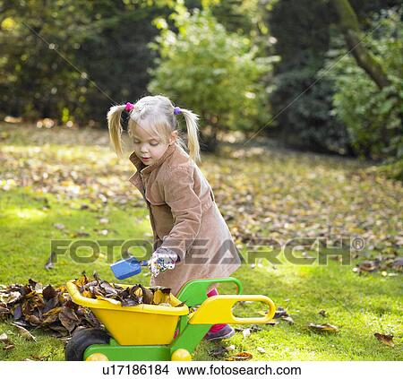 Picture - Girl gardening. Fotosearch