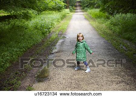 Picture - Girl in the forest. Fotosearch