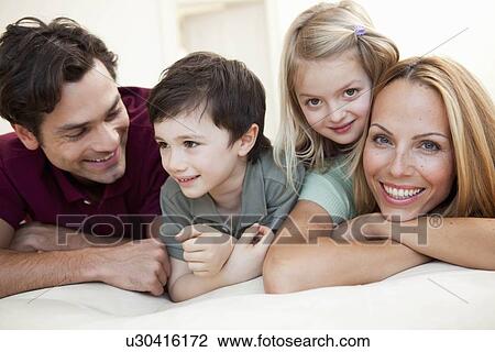 Stock Image - happy family. Fotosearch