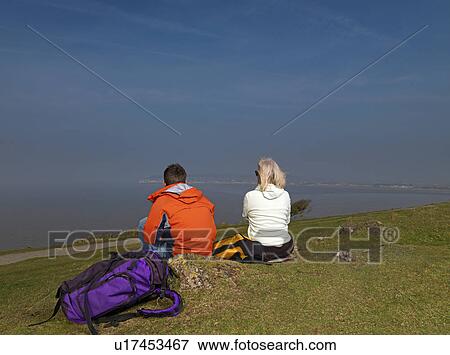 man & woman resting on hike View Large Photo Image Stock Photo - man & woman resting on hike. Fotosearch