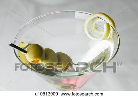 Stock Photo - Martini and olives. Fotosearch