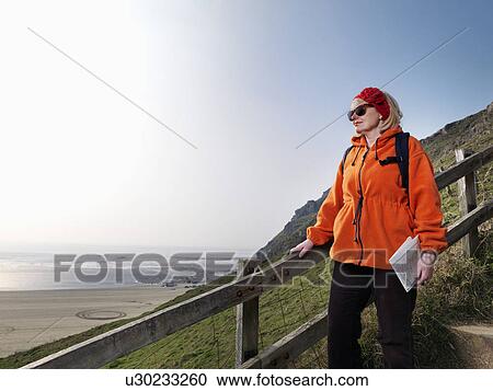 mature woman hiking View Large Photo Image Stock Image - mature woman hiking. Fotosearch